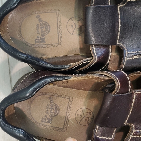 VintageDr.Martens Mens 9064 Y2K Leather Chunky Tractor Platform shoes Sandals - Picture 12 of 15